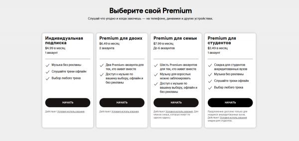 Как оплатить Spotify Premium, после того, как сервис приостановил продажу подписки в России